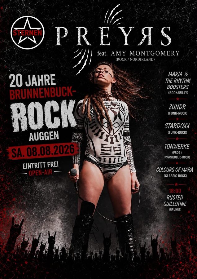 Plakat 20 Jahre Brunnenbuck-Rock, Auggen, 08. August 2026